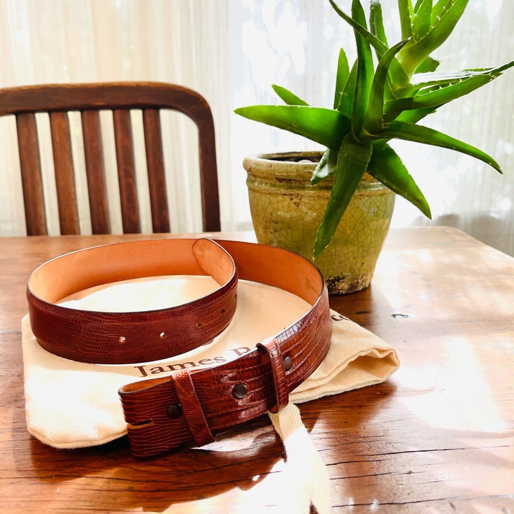 James Reid Genuine Lizard Belt Strap - Picture 1 of 13